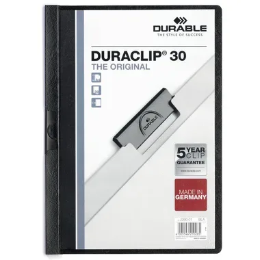 DURABLE Klemmhefter DURACLIP 30 2200/01 f&uuml;r 30 Blatt A4 schwarz