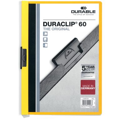 DURABLE Klemmhefter DURACLIP 60 A4 220904 gelb