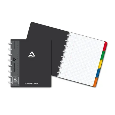 ADOC Spiralheft Pap-Ex A5 4845.607 schwarz, kariert, 5mm 72 Blatt