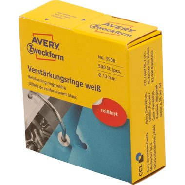 AVERY ZWECKFORM Verst&auml;rkungsringe 13mm weiss 3508 500 St&uuml;ck