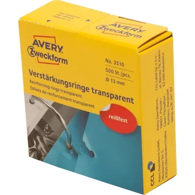 AVERY ZWECKFORM Verst&auml;rkungsringe 13mm transp. 3510 500 St&uuml;ck