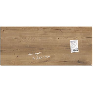 SIGEL Glas-Magnetboard GL247 Natural-Wood 1300x550x15 mm