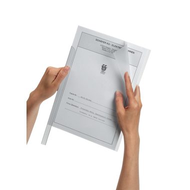 DURABLE Klemmschienenh&uuml;llen A4 291919 transparent 50 St&uuml;ck