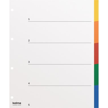 KOLMA Register PP grau XL A4 18.407.20 5-teilig, multicolor