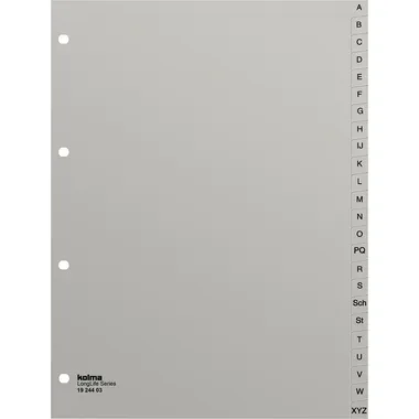 KOLMA Register Longlife A4 19.244.03 grau, A-Z