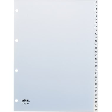 KOLMA Register transparent A4 21.314.00 1-31
