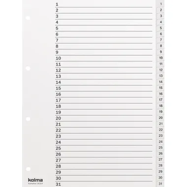KOLMA Register PP weiss A4 18.314.16 1-31