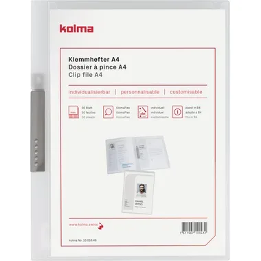 KOLMA Bewerbungsmappe Tender A4 10.016.00 transparent, 2-teilig