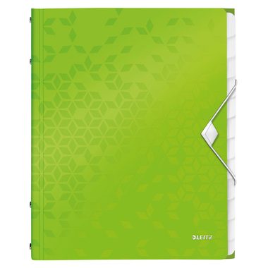 LEITZ Ordnungsmappe WOW PP A4 46340054 gr&uuml;n 12-teilig