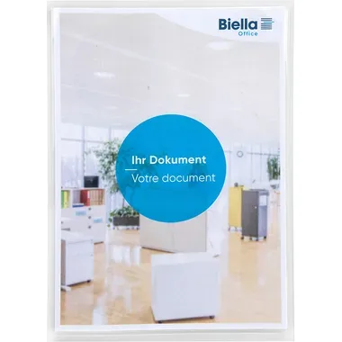 BIELLA Pr&auml;sentationsmappe Pearl#5 A4 18640303U transp.Sichttasche 20 Blatt