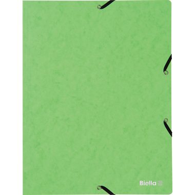 BIELLA Gummibandmappe A4 178401.31 hellgr&uuml;n, 355gm2 200 Bl.