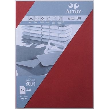 ARTOZ Papier 1001 A4 107796145 100g, weinrot 5 Blatt