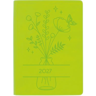 BIELLA Taschenagenda Memento 2027 825715310027U 1W/2S hellgrün ML 10.1x14.2cm