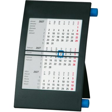 BIELLA Pultkalender Desktop 2027 883501020027U 3M/1S Frame transp. ML 18x11cm