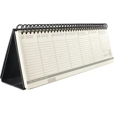 CONCEPTUM Tischkalender 2027 C2780 1W/2S schwarz 30x14.3cm
