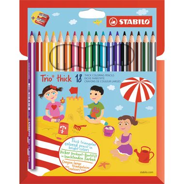 STABILO Farbstifte Trio dick 18 St?ck