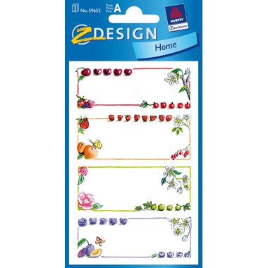 Z-DESIGN Sticker Home 59652 Fr&uuml;chte 3 St&uuml;ck