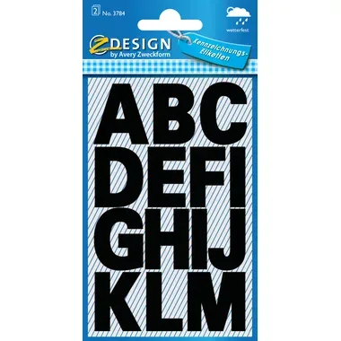 Z-DESIGN Letters schwarz 3784 25mm, wetterfest 2 St&uuml;ck