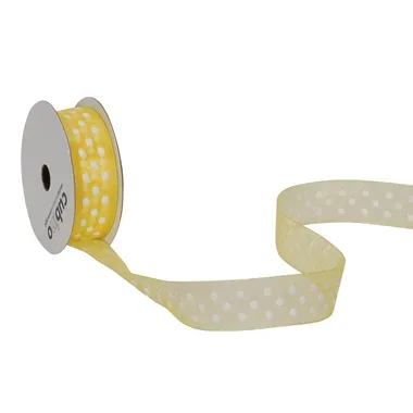 SPYK Band Cubino Dots 1748.1564 15mmx4m gelb-weiss