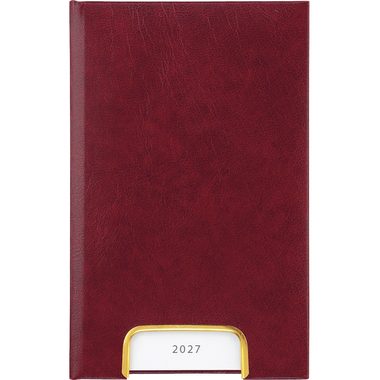 BIELLA Geschäftsagenda Disponent 2027 807401470027U 1T/1S weinrot ML 10.1x16cm