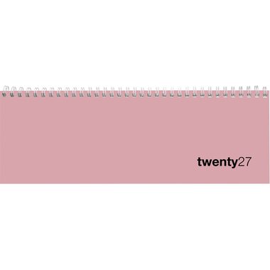BIELLA Pultkalender Colorful 2027 888377400027U 1W/2S rosa ML 29.7x10.5cm