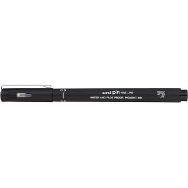 Uni Fineliner PIN 0.5 mm Schwarz