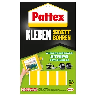 PATTEX Montage Klebe-Strips PXMS1 Blister 10 St&uuml;ck
