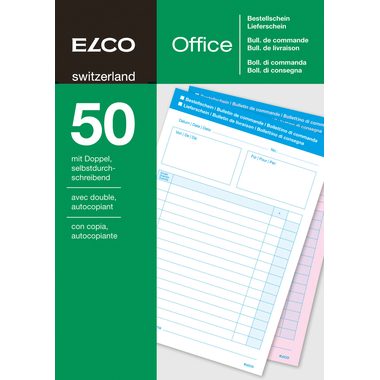 ELCO Bestellung/Lieferschein A5 74593.19 60g 50x2 Blatt