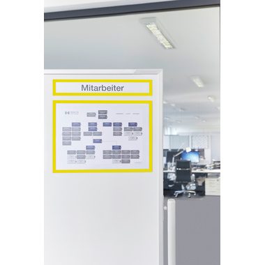 MAGNETOPLAN Magnetrahmen magnetofix 1131802 gelb, Topsign 319x52mm 5 Stk.