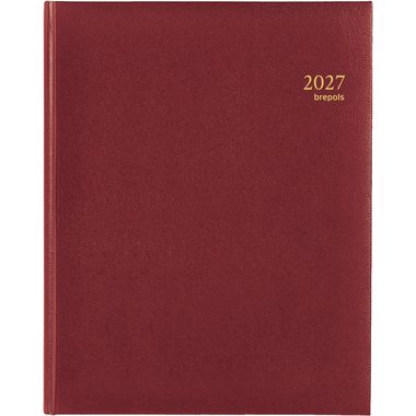 BREPOLS Agenda Concorde Lima Ku. 2027 0.240.1256 1W/2S weinrot 21x27cm
