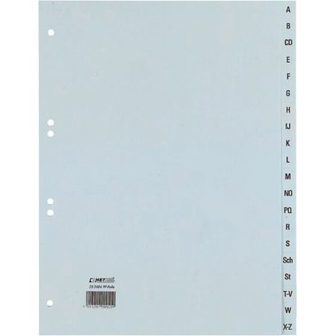 HETZEL Register Kunststoff A4 25240481 A-Z grau
