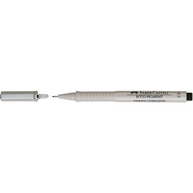 FABER-CASTELL Tintenschreiber ECCO 0,5mm 166599 Pigment, schwarz