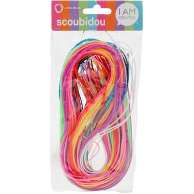I AM CREATIVE Scoubidou Buntmix 2130.02 80cm, 50 St&uuml;ck