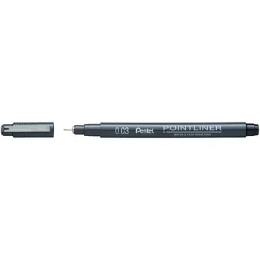 PENTEL Fineliner Pigment 0.03 mm S20P-03A POINTLINER, schwarz