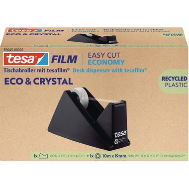 TESA Tesafilm eco&crystal 10mx19mm 59045-00000 Tischabroller schwarz 1 St&uuml;ck