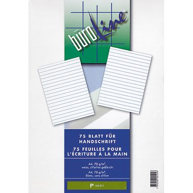 BÜROLINE Schreibpapier A4 545012 blanko,70g 75 Blatt