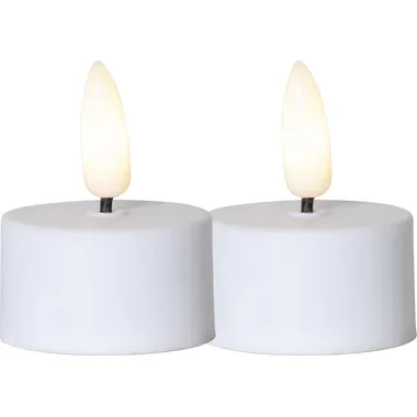 STAR TRADING LED Teelicht Flamme 3.8cm 12.063-05-1 weiss 2 St&uuml;ck