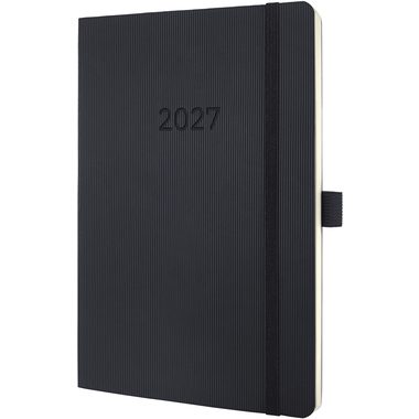 CONCEPTUM Wochenkalender 2027 C2722 1W/2S schwarz 13.5x21cm