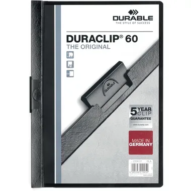 DURABLE Klemmhefter DURACLIP 60 2209/01 f&uuml;r 60 Blatt A4 schwarz