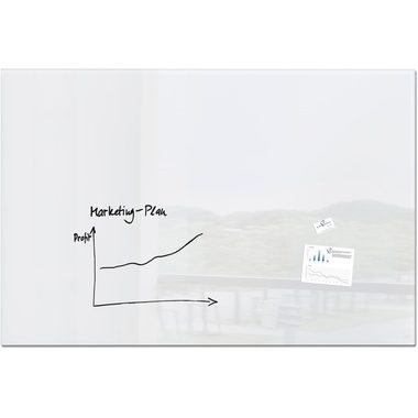 SIGEL Glas-Magnetboard GL230 weiss 1800x1200x18mm