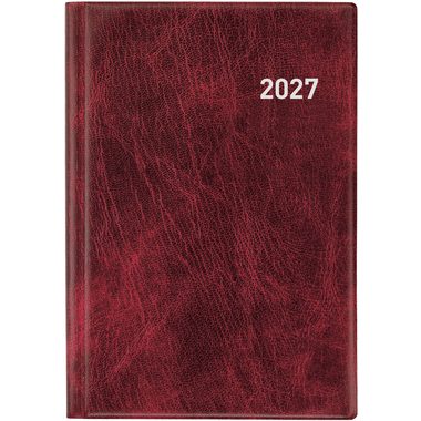 BIELLA Geschäftsagenda Terminia 2027 817535470027U 1W/2S weinrot ML 14.5x20.5cm
