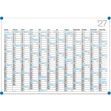 B&Uuml;HNER Jahresplaner DE 2026 K12-CH-B-FSC 12M 98x68cm