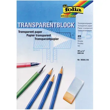 FOLIA Transparentpapier A4 03.8000.25 80/85g 25 Blatt