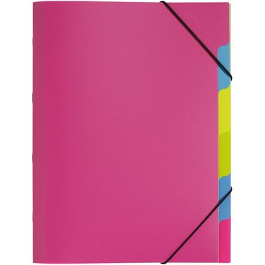 PAGNA Ordnungsmappe A4 41803-34 dunkel rosa 5-teilig