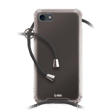 Durchsichtiges Cover mit Umhängeband für iPhone SE 2020/8/7