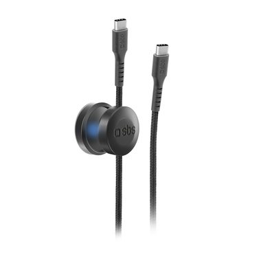 Verwicklungsfreies USB-C-USB-C-Kabel mit Magnethalterung