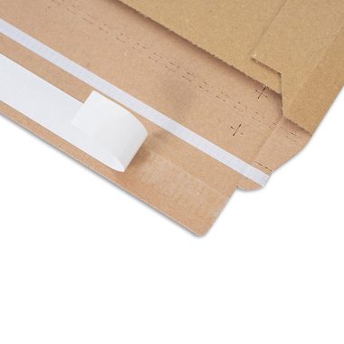 Versandtasche mit Selbstklebeverschluss in braun 340x235x35mm