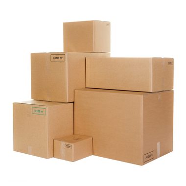 Faltschachtel aus 2-welligem Karton in braun 480x350x300mm