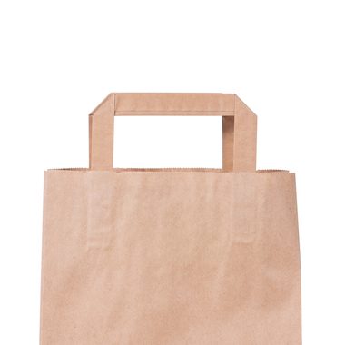 Papiertragetasche mit Flachhenkel in braun 450x170x480mm