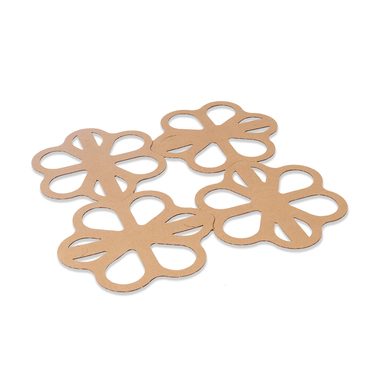 4er Set Tellerschoner aus Karton in Braun 245x245x3mm